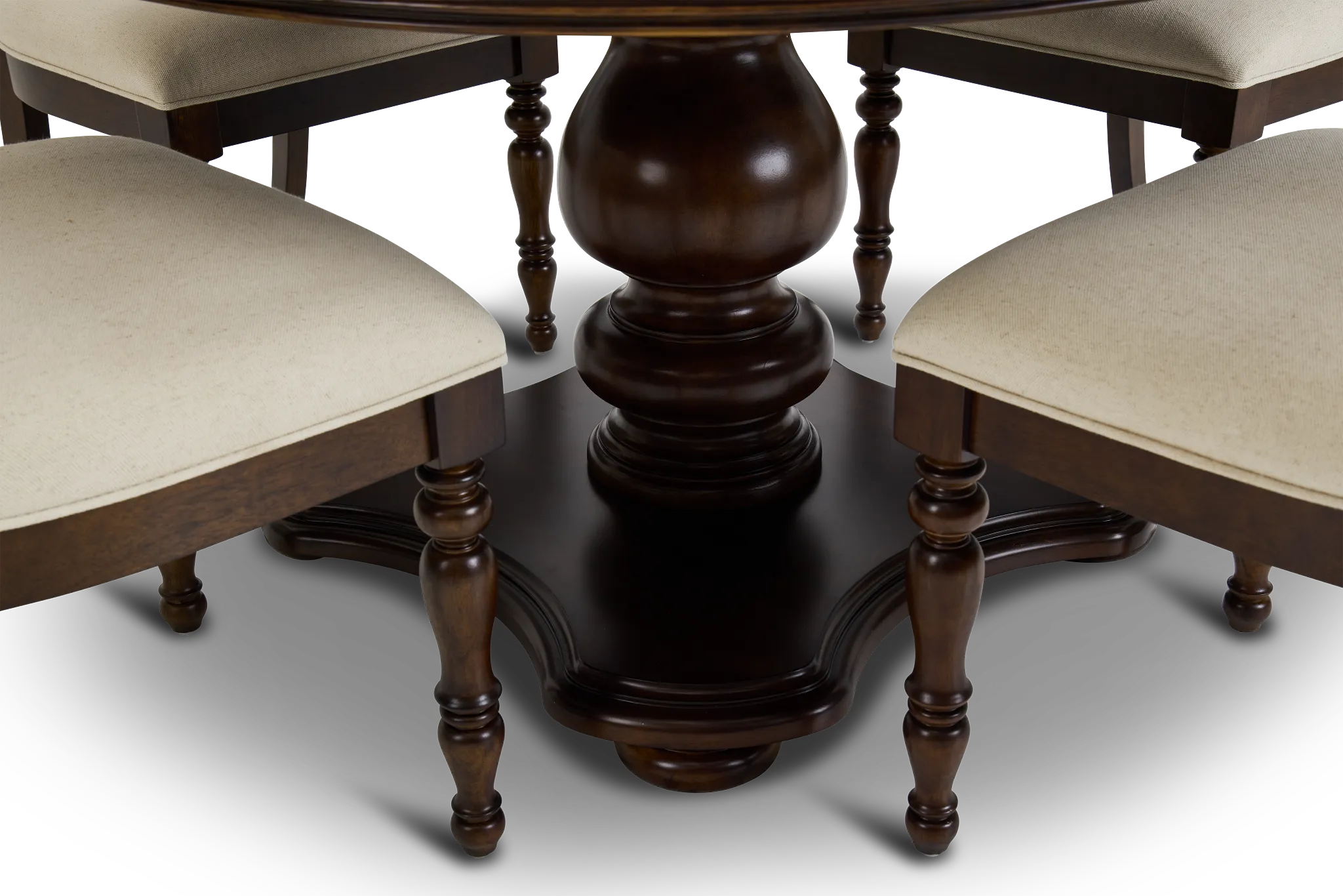 Savannah Dark Tone Round Table & 4 Chairs