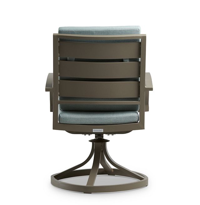 Raleigh Teal Swivel Arm Chair