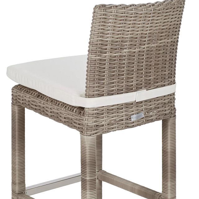 Raleigh White Woven 30" Barstool