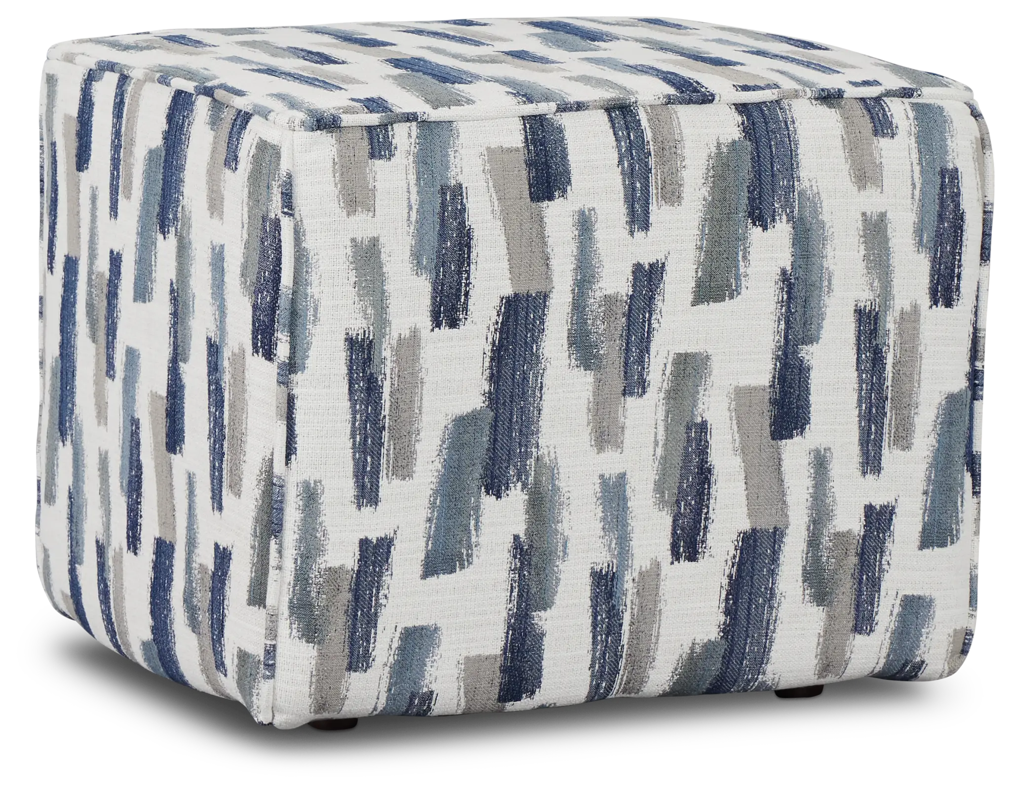 Staccato Navy Fabric Accent Pouf Staccato Navy Fabric Accent Pouf