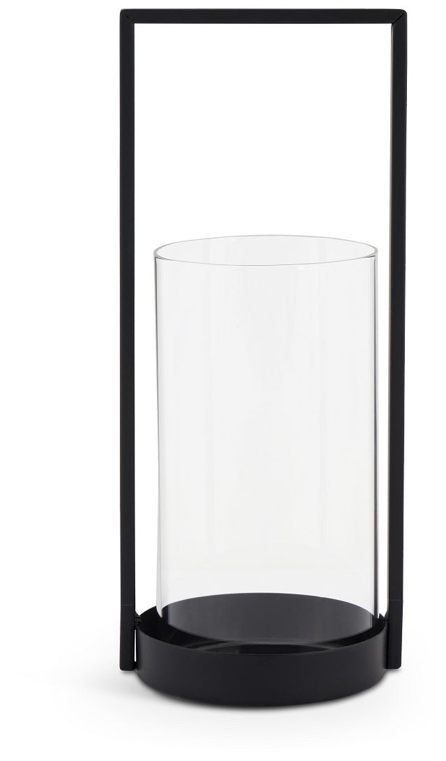 Edna Black Small Candle Holder (2)