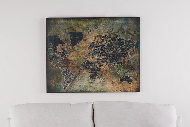 Ancient Geo Multicolored Rect Canvas Wall Art