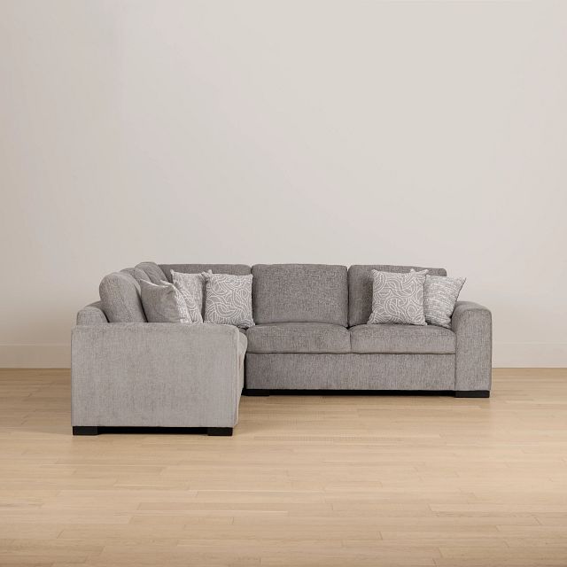 Blakely Gray Fabric Small Two-arm Sectional