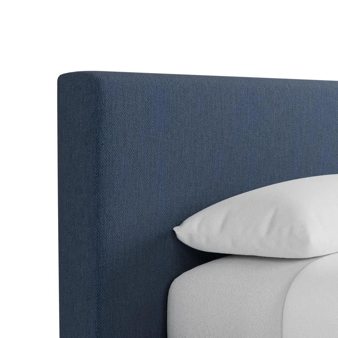 Grayton Revenue Dark Blue 44" Upholstered Platform Bed Grayton Revenue Dark Blue 44" Upholstered Platform Bed