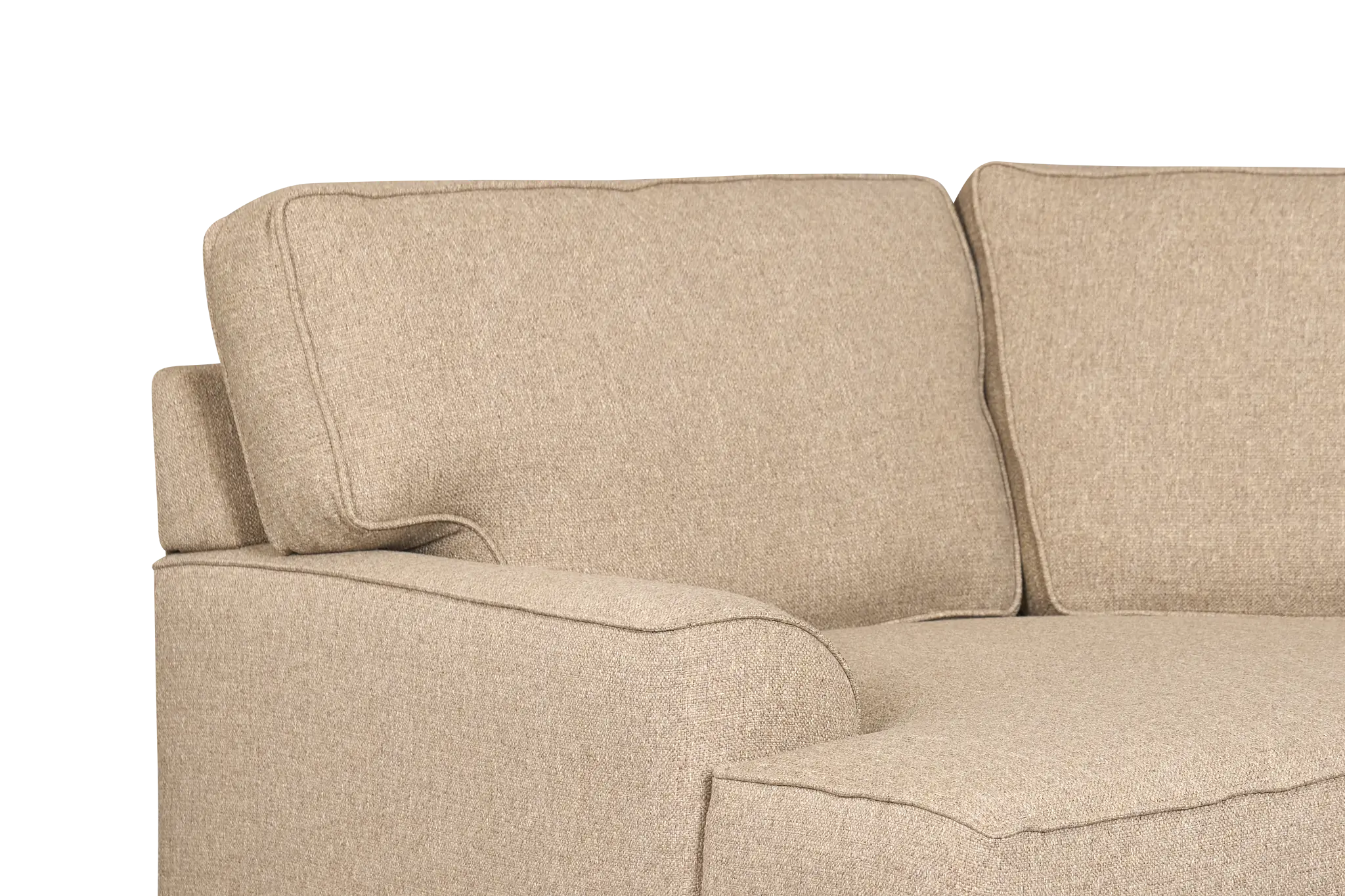 Sinclair Brown Fabric Medium Left Facing Cuddler Sectional Sinclair Brown Fabric Medium Left Facing Cuddler Sectional