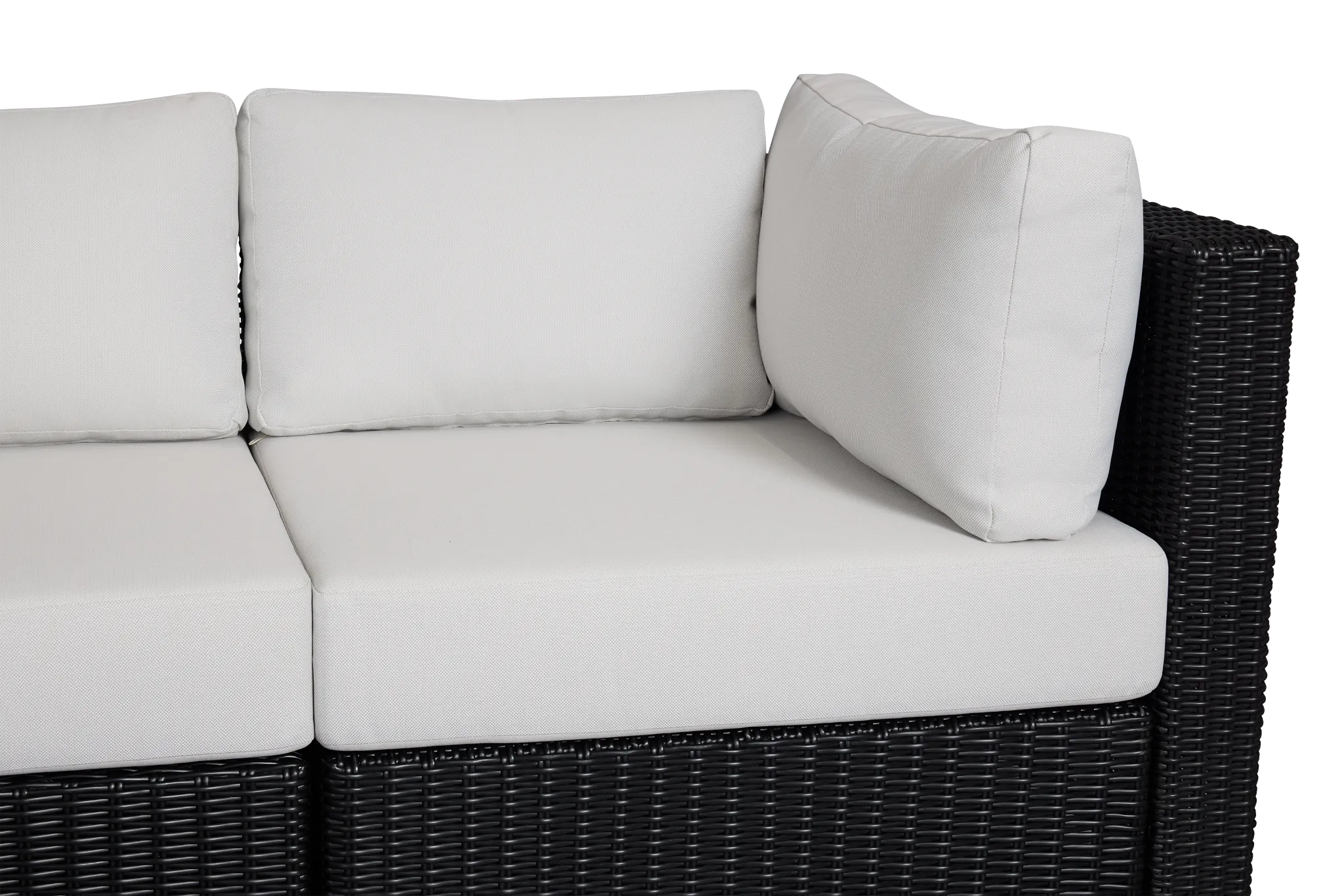 Montecito Black 5-piece Modular Sectional With Light Beige Cushion