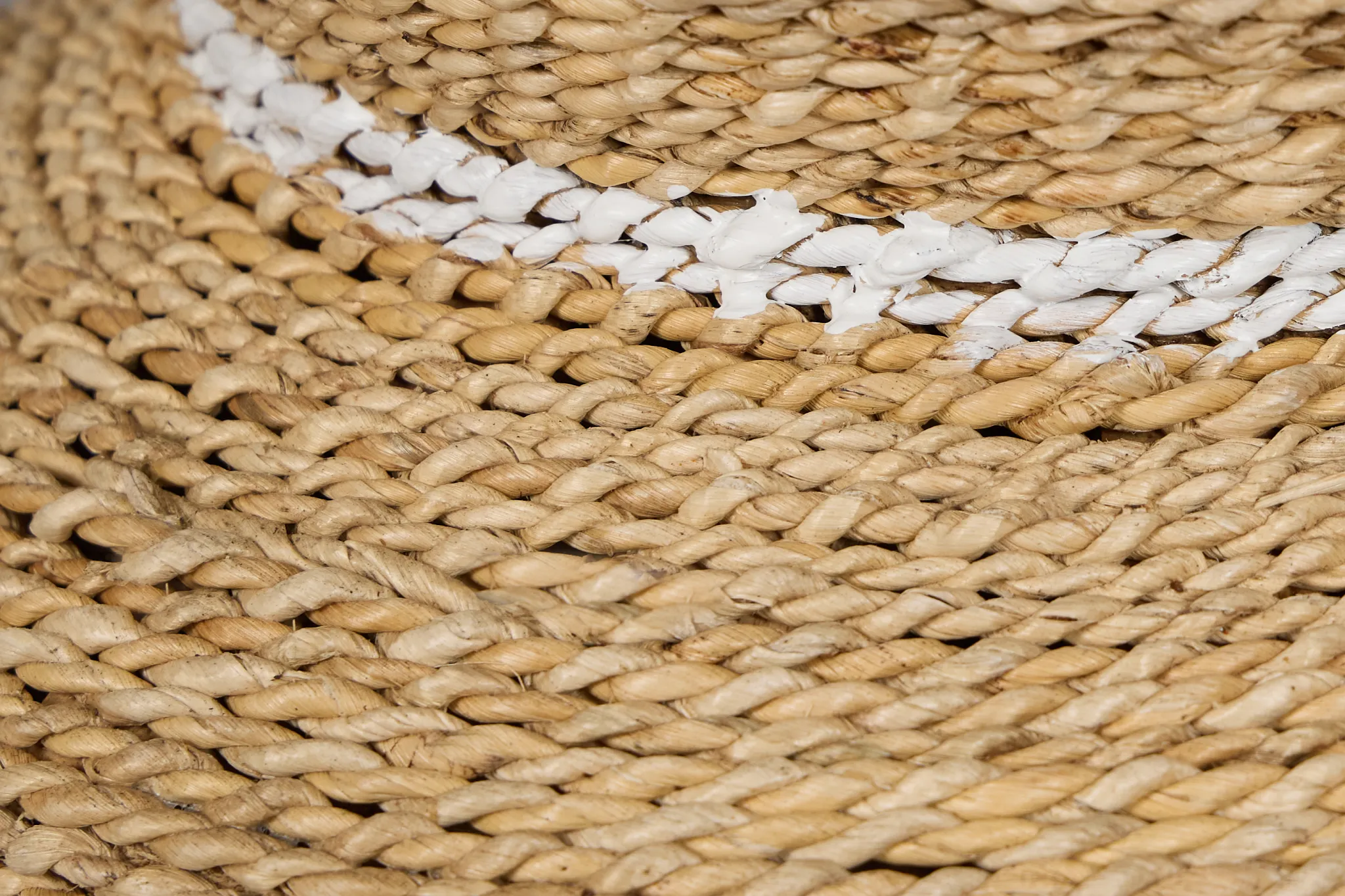 Maddie Light Tone Woven Accent Stool