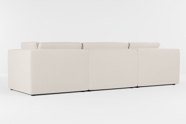 Destin Suave Beige Fabric 3 Piece Modular Sofa