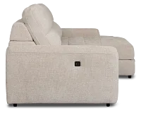 Hendrix Light Taupe Fabric Right Power Extension Chaise Sectional