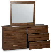 Atlantic Mid Tone Dresser & Mirror