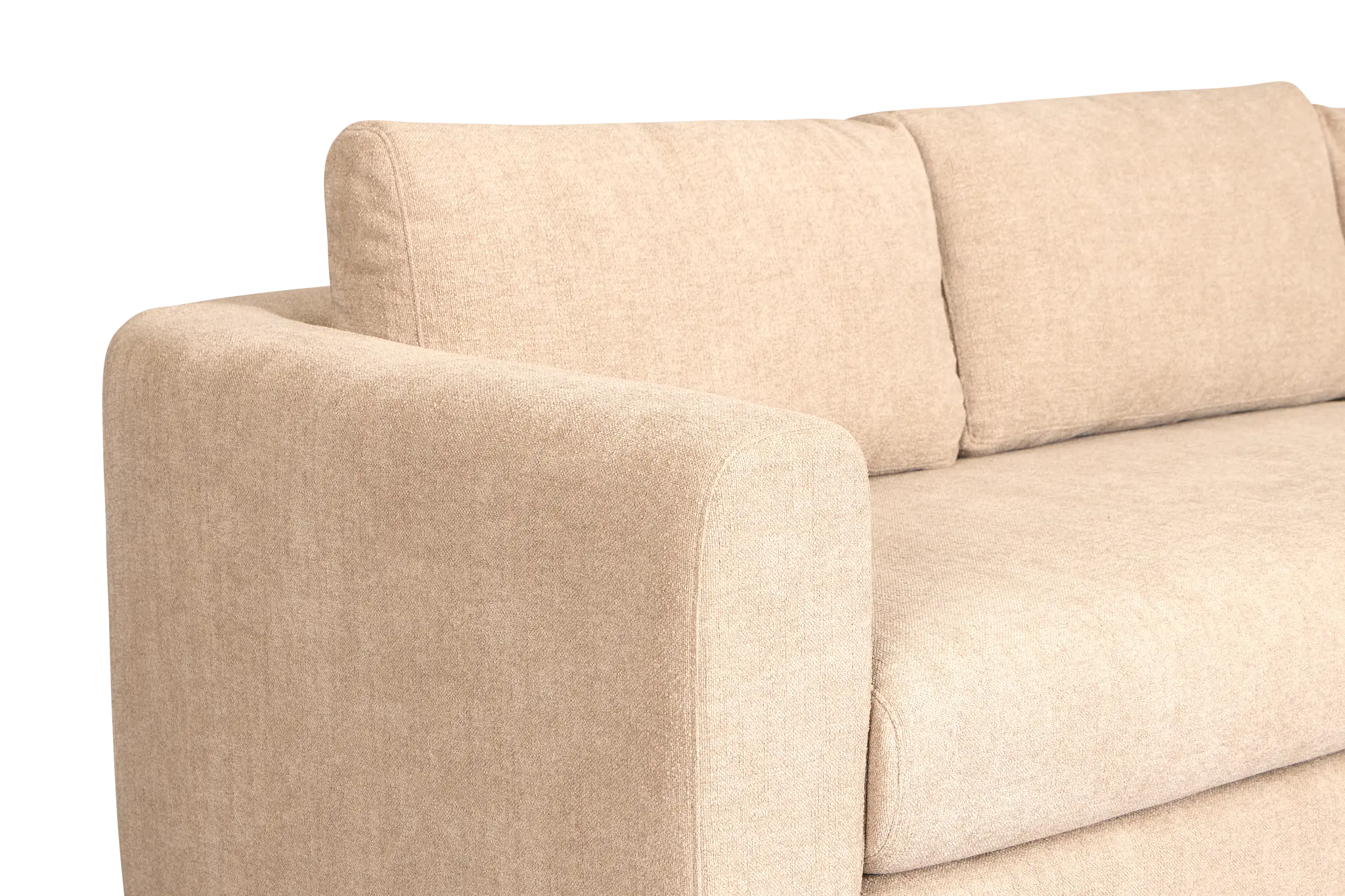 Alma Taupe Fabric Small 2-arm Wedge Sectional Alma Taupe Fabric Small 2-arm Wedge Sectional