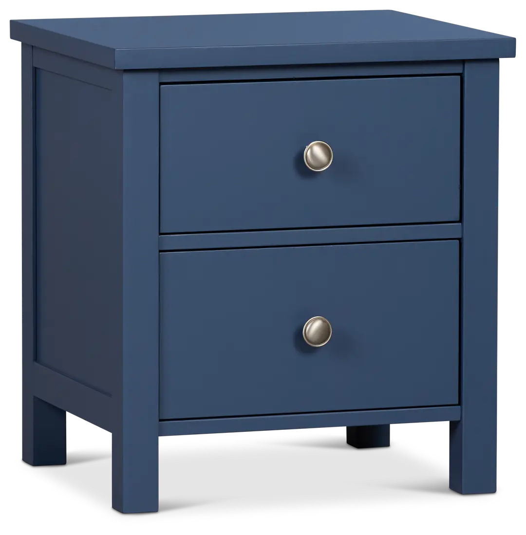 Charleston Dark Blue 2-drawer Nightstand Charleston Dark Blue 2-drawer Nightstand