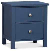 Charleston Dark Blue 2-drawer Nightstand