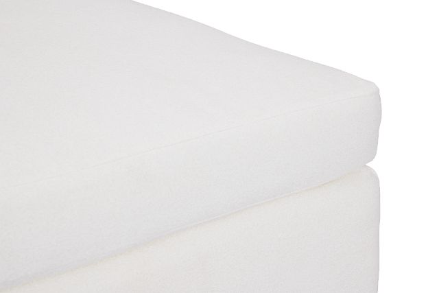 Destin Elite Ivory Fabric Cocktail Ottoman