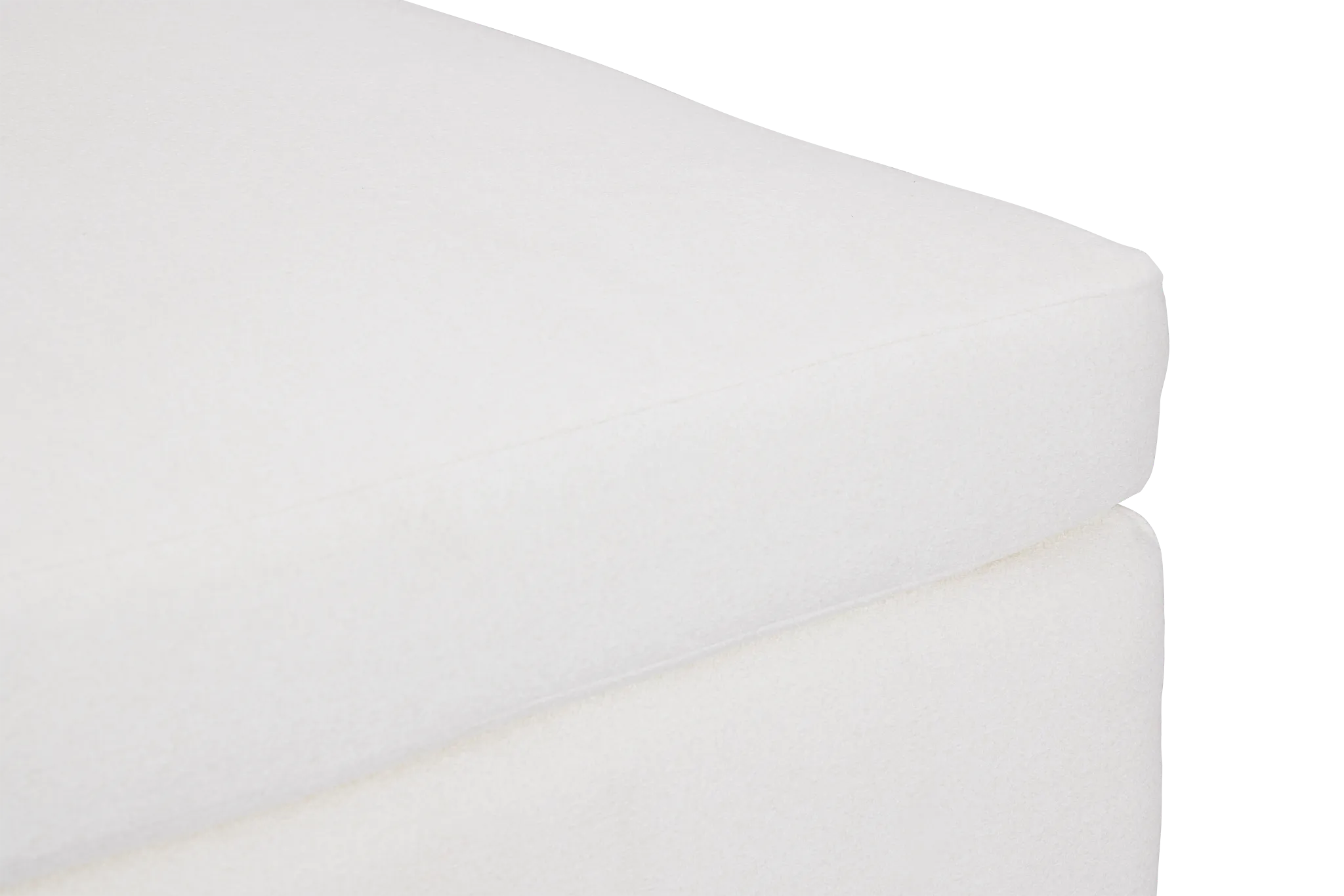 Destin Elite Ivory Fabric Cocktail Ottoman