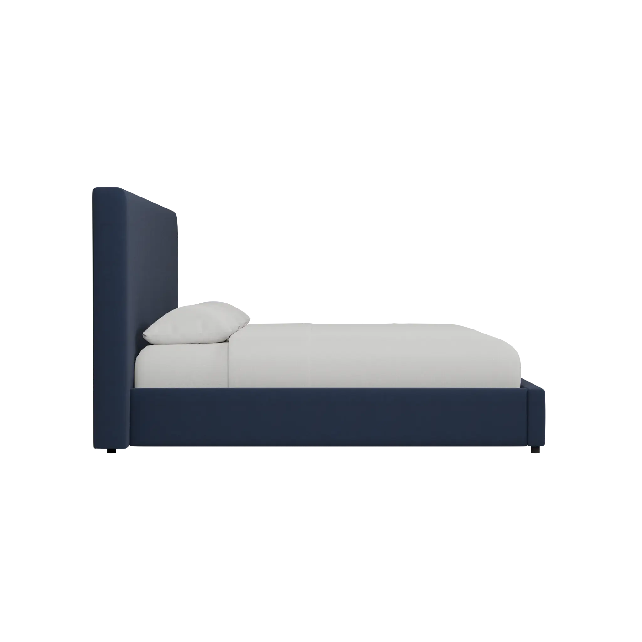 Grayton Joya Dark Blue 54" Upholstered Platform Bed Grayton Joya Dark Blue 54" Upholstered Platform Bed