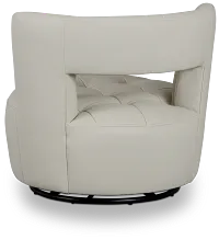 Zion Light Beige Micro Swivel Accent Chair
