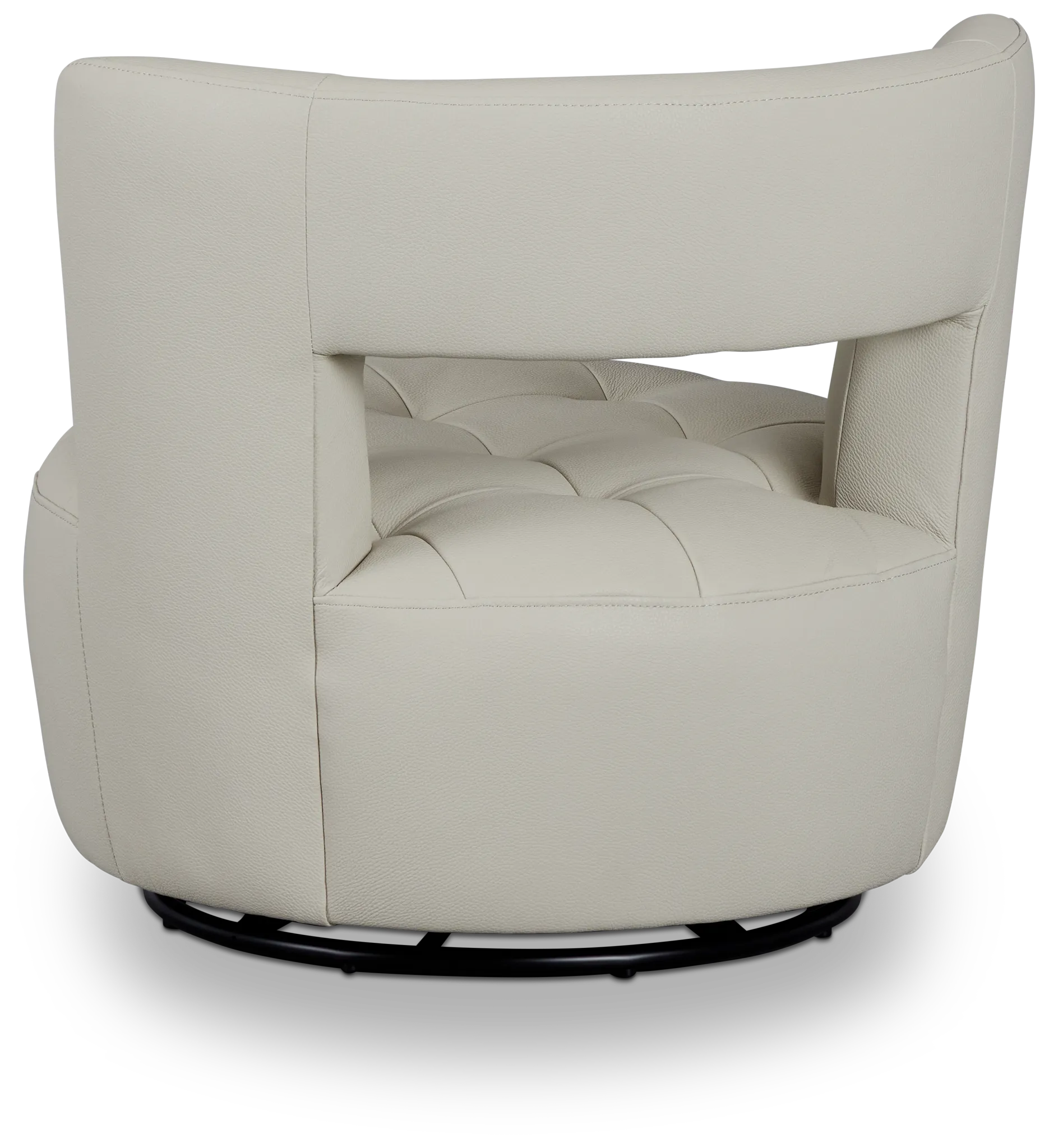 Zion Light Beige Micro Swivel Accent Chair