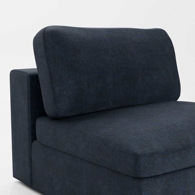 Destin Victory Dark Blue Fabric Swivel Chair