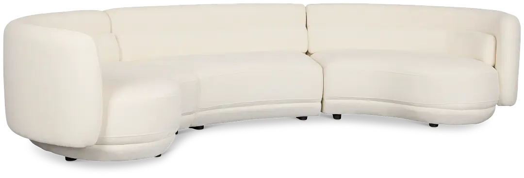 Presley White Fabric 3-piece Modular Sectional Presley White Fabric 3-piece Modular Sectional