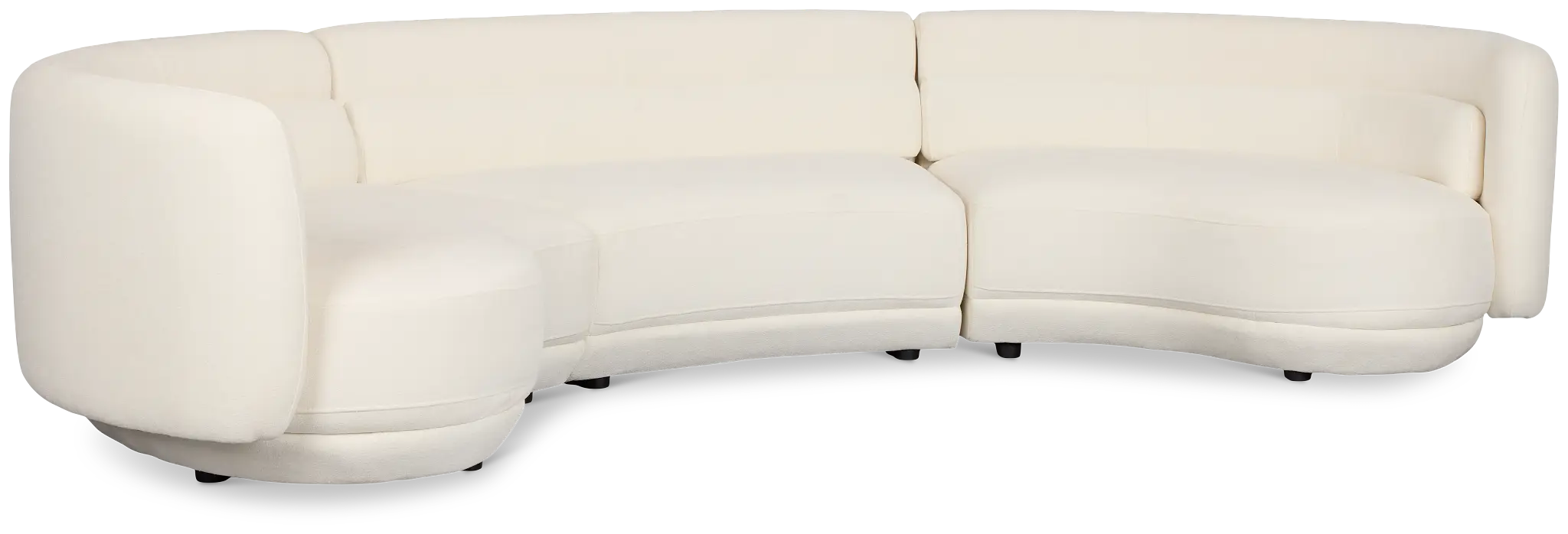 Presley White Fabric 3-piece Modular Sectional Presley White Fabric 3-piece Modular Sectional