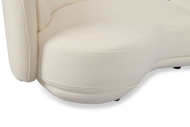 Presley White Fabric 3-piece Modular Sectional