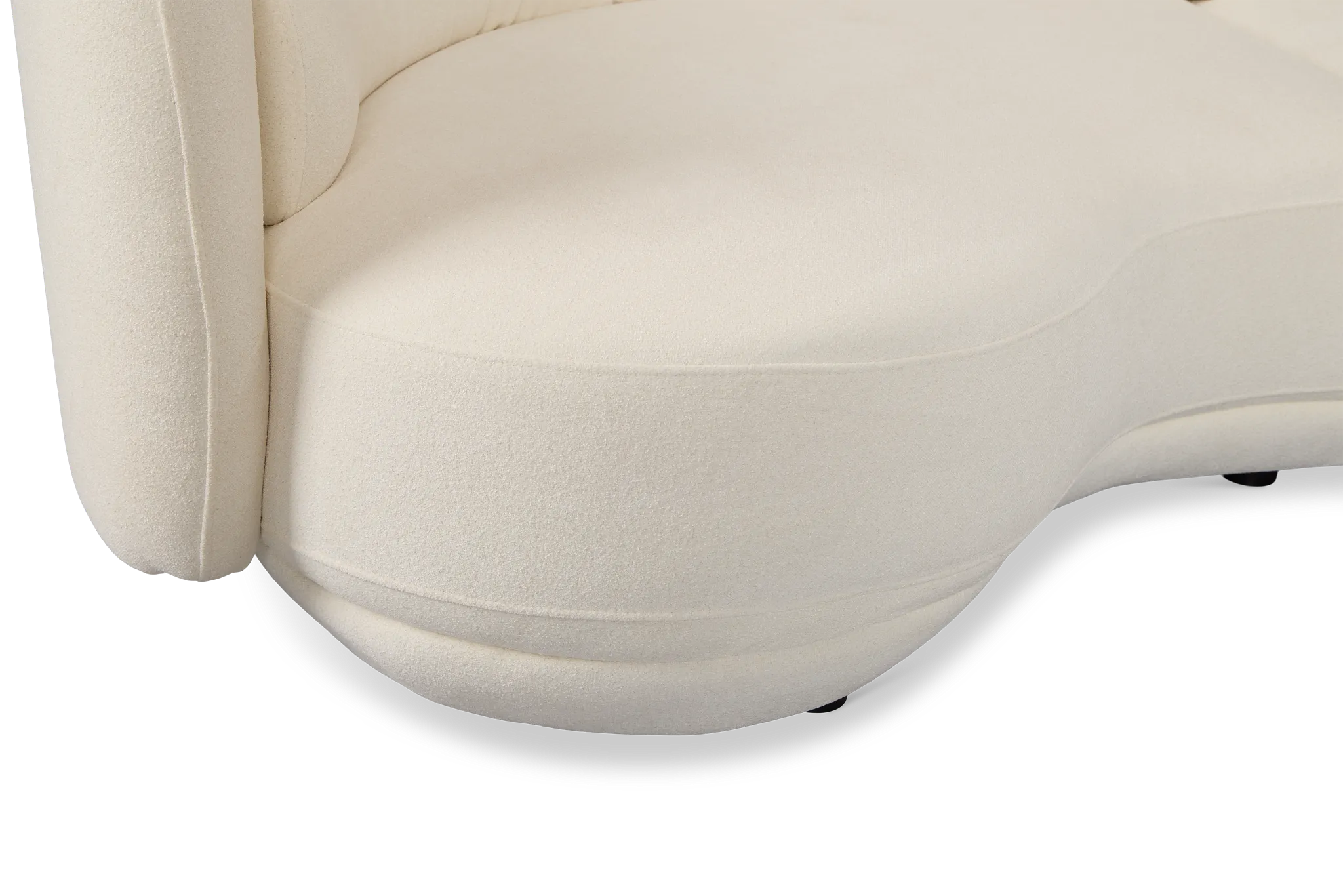 Presley White Fabric 3-piece Modular Sectional