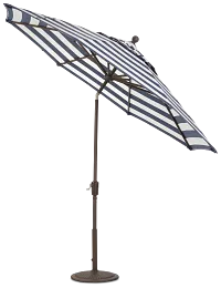 Maui Dark Blue Stripe Umbrella Set