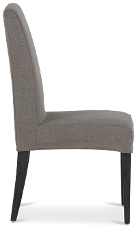 Harbor Dark Gray Short Slipcover Chair With Dark-tone Leg