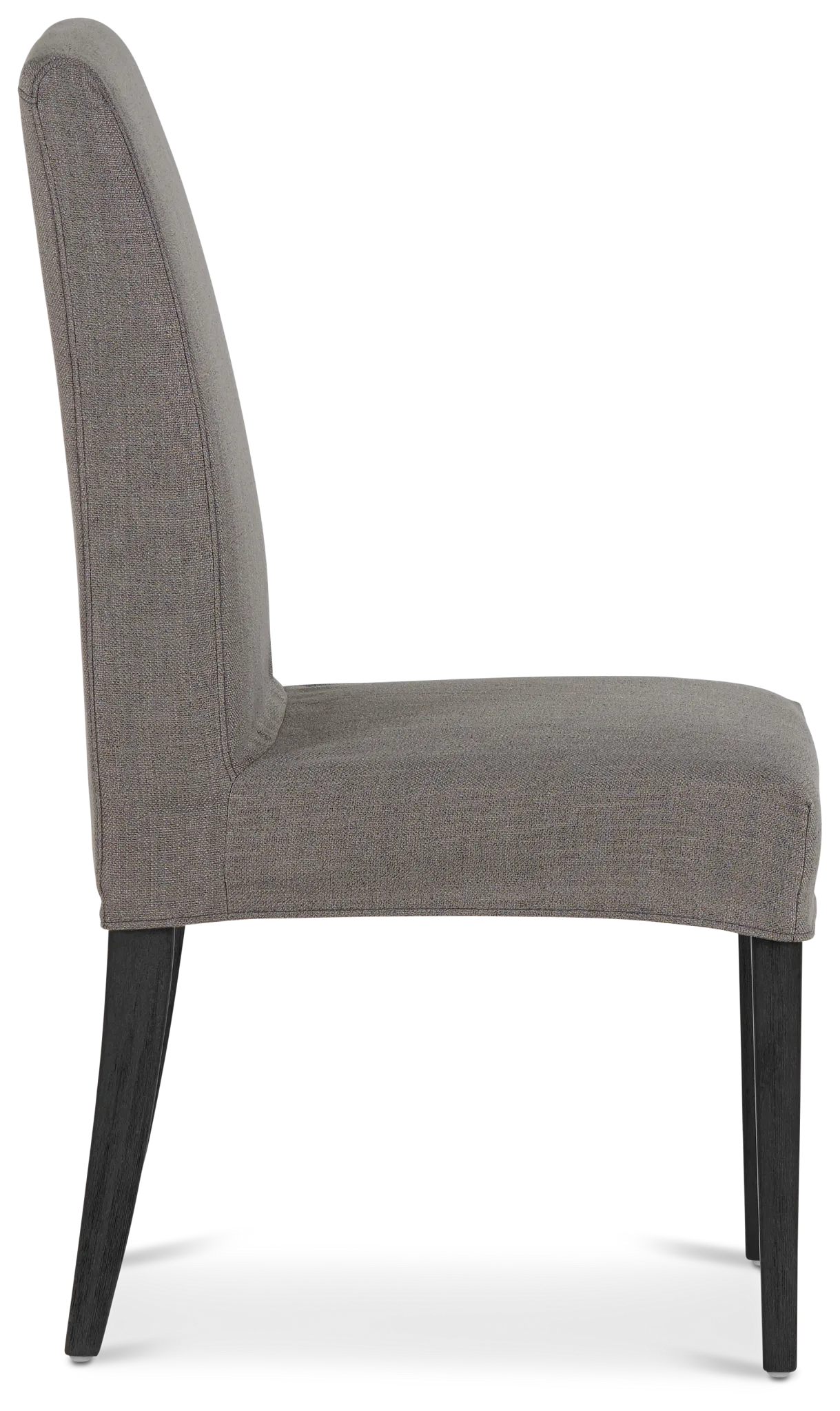 Harbor Dark Gray Short Slipcover Chair With Dark-tone Leg