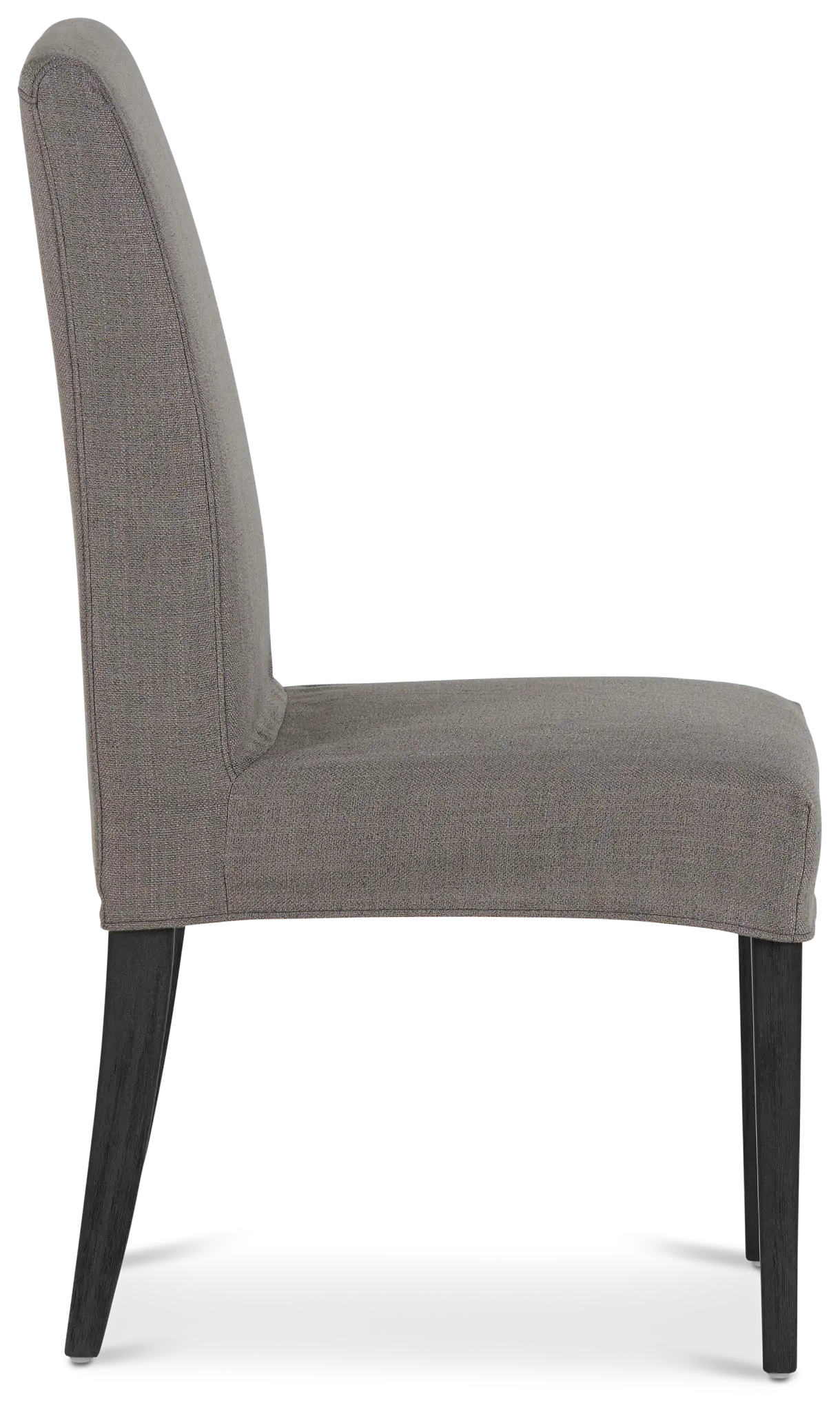 Harbor Dark Gray Short Slipcover Chair With Dark-tone Leg Harbor Dark Gray Short Slipcover Chair With Dark-tone Leg