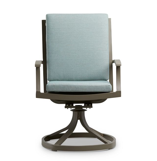 Raleigh Teal Swivel Arm Chair (2)