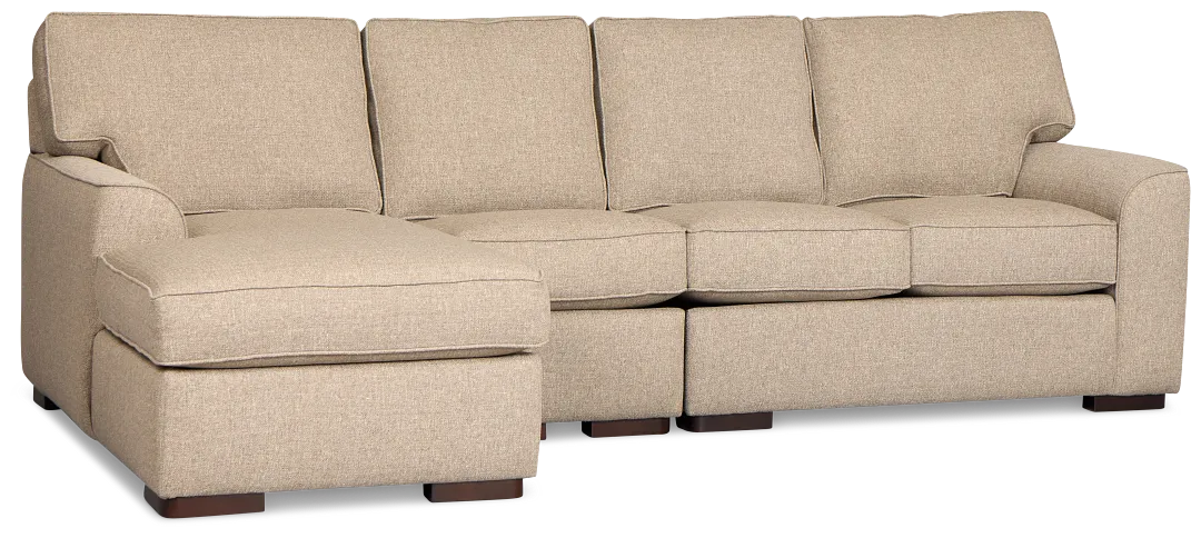 Sinclair Brown Fabric Small Left Chaise Sectional