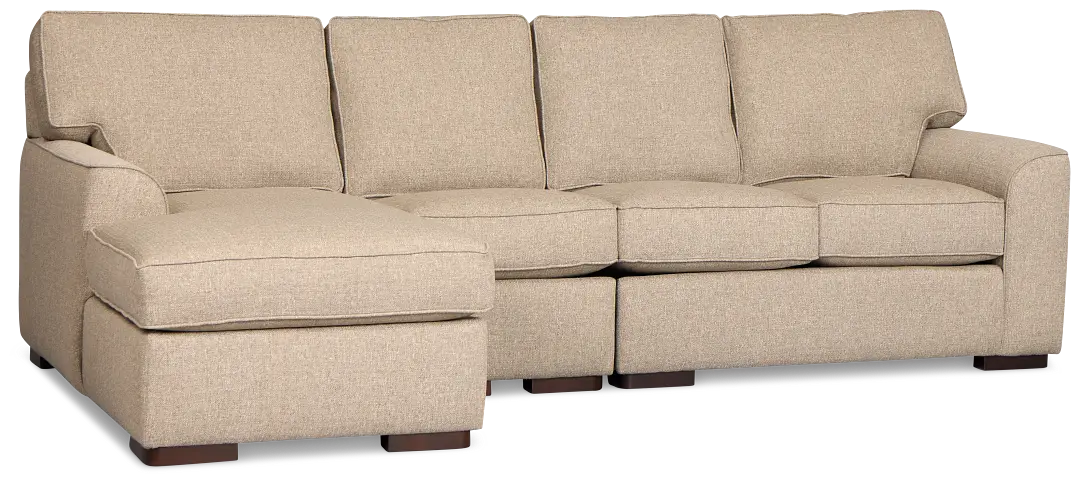 Sinclair Brown Fabric Small Left Chaise Sectional Sinclair Brown Fabric Small Left Chaise Sectional
