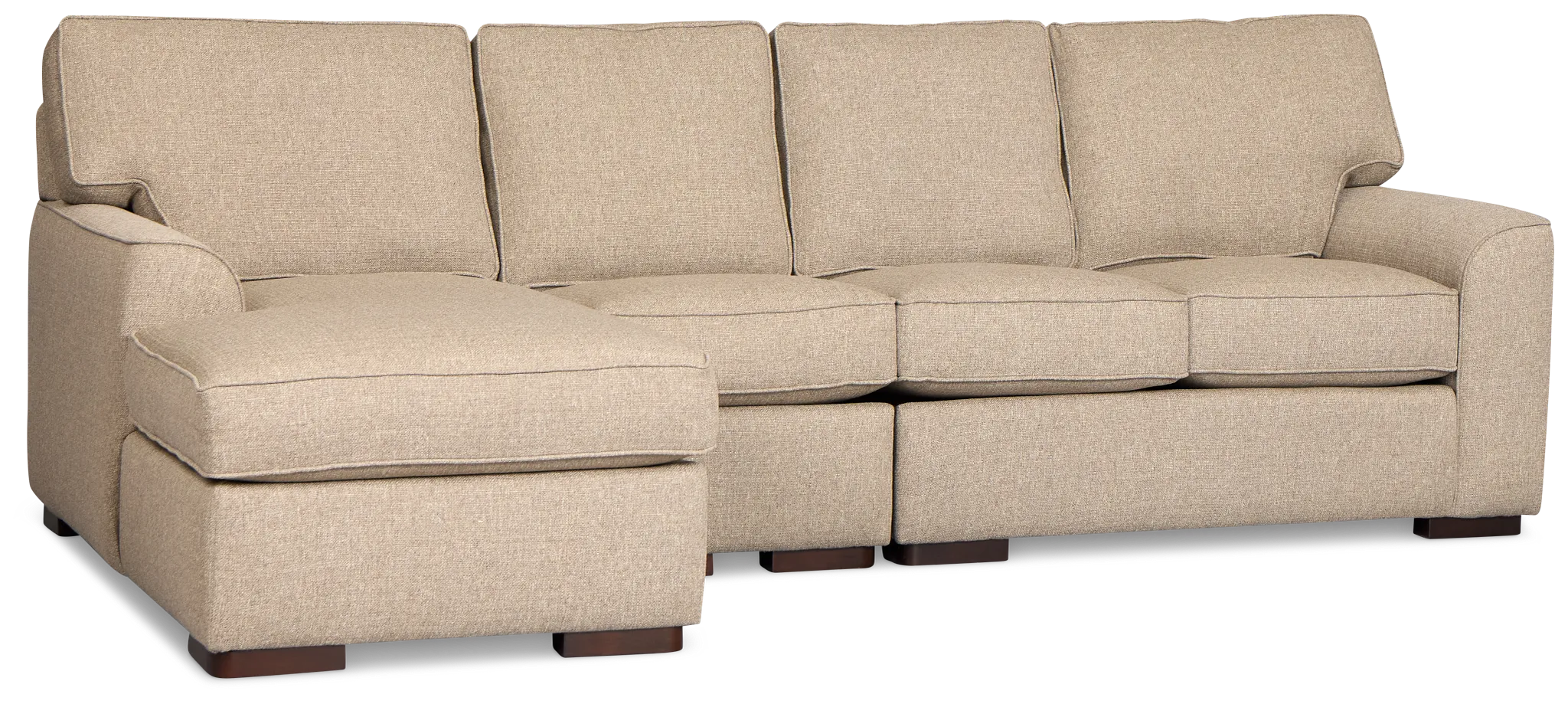 Sinclair Brown Fabric Small Left Chaise Sectional