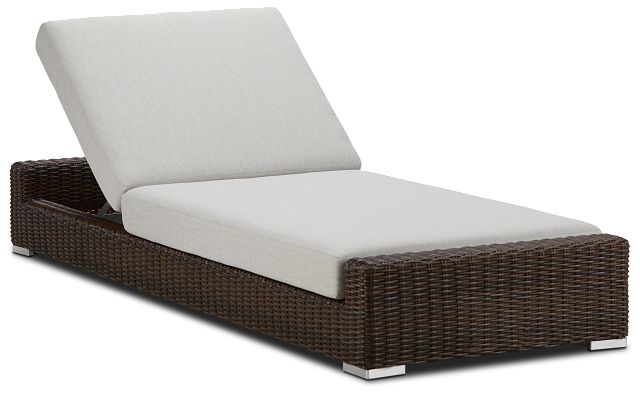 Southport Gray Woven Cushioned Chaise