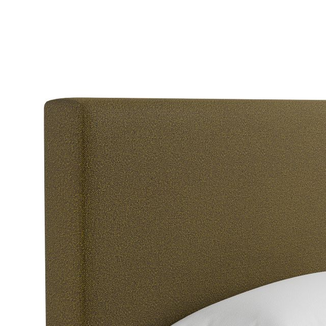 Grayton Elite Dark Green 54" Upholstered Platform Bed