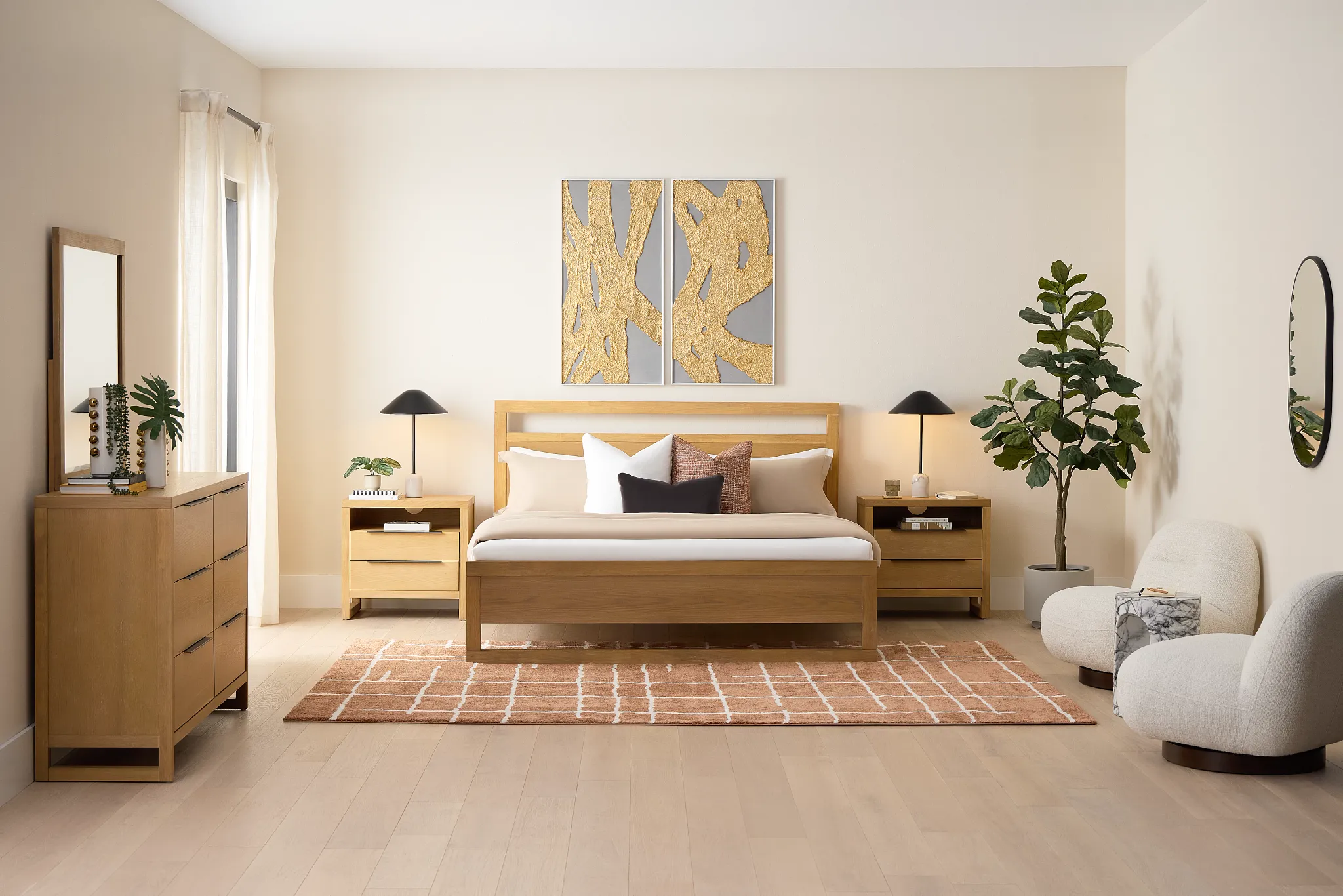Williamsburg Light Tone Platform Bed