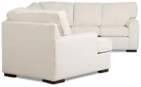 Sinclair Light Beige Fabric Left Cuddler Cooling Memory Foam Sectional
