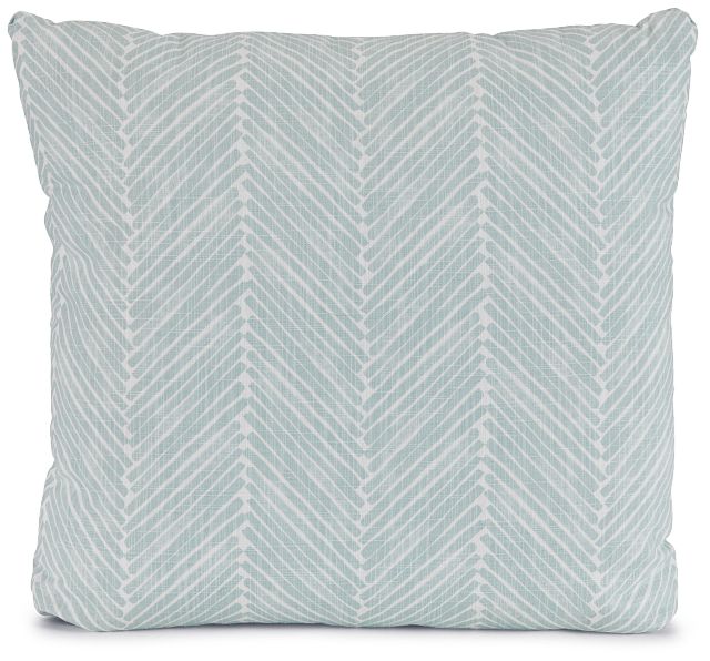 Griffen Blue Fabric 18" Accent Pillow