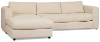 Alma Light Beige Fabric Left Chaise Sectional