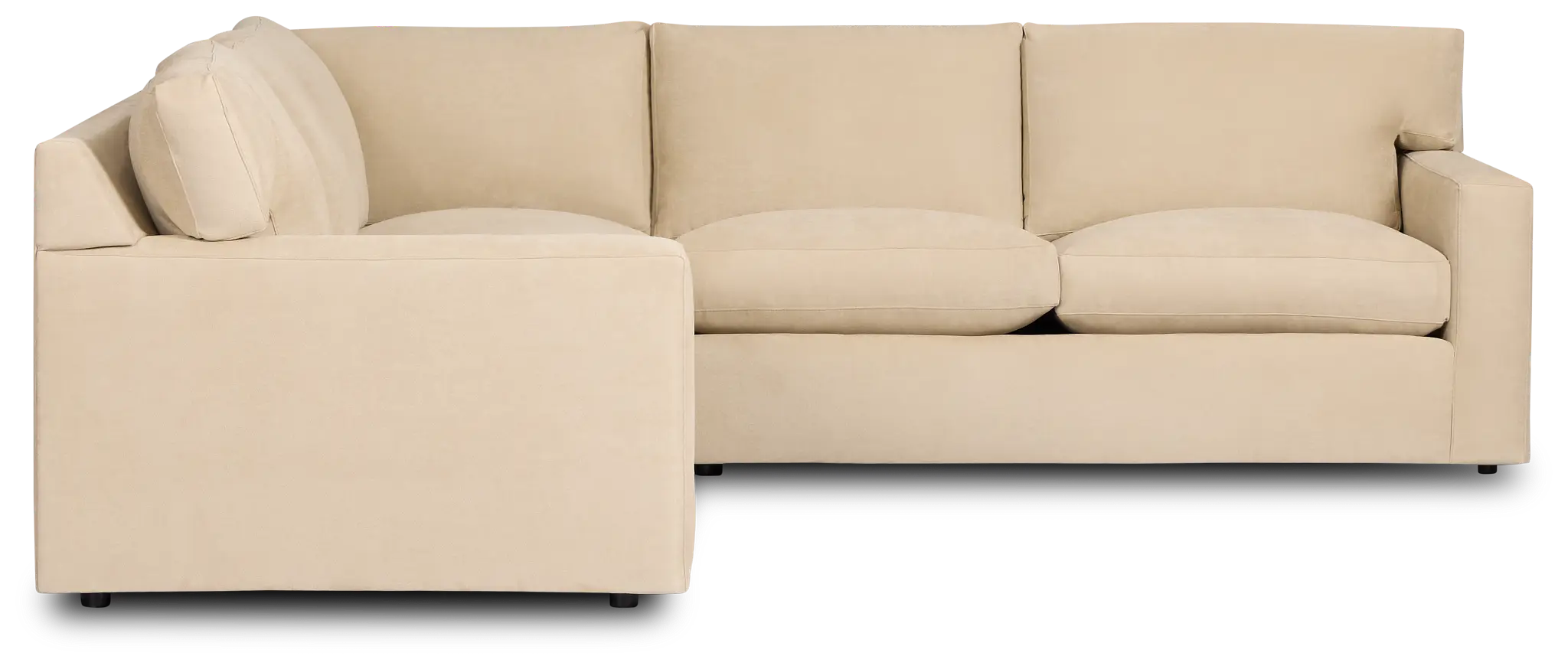 Hudson Beige Fabric Small Two-arm Sectional Hudson Beige Fabric Small Two-arm Sectional