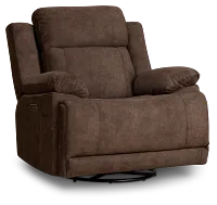 Benson Brown Micro Power Swivel Glider Recliner