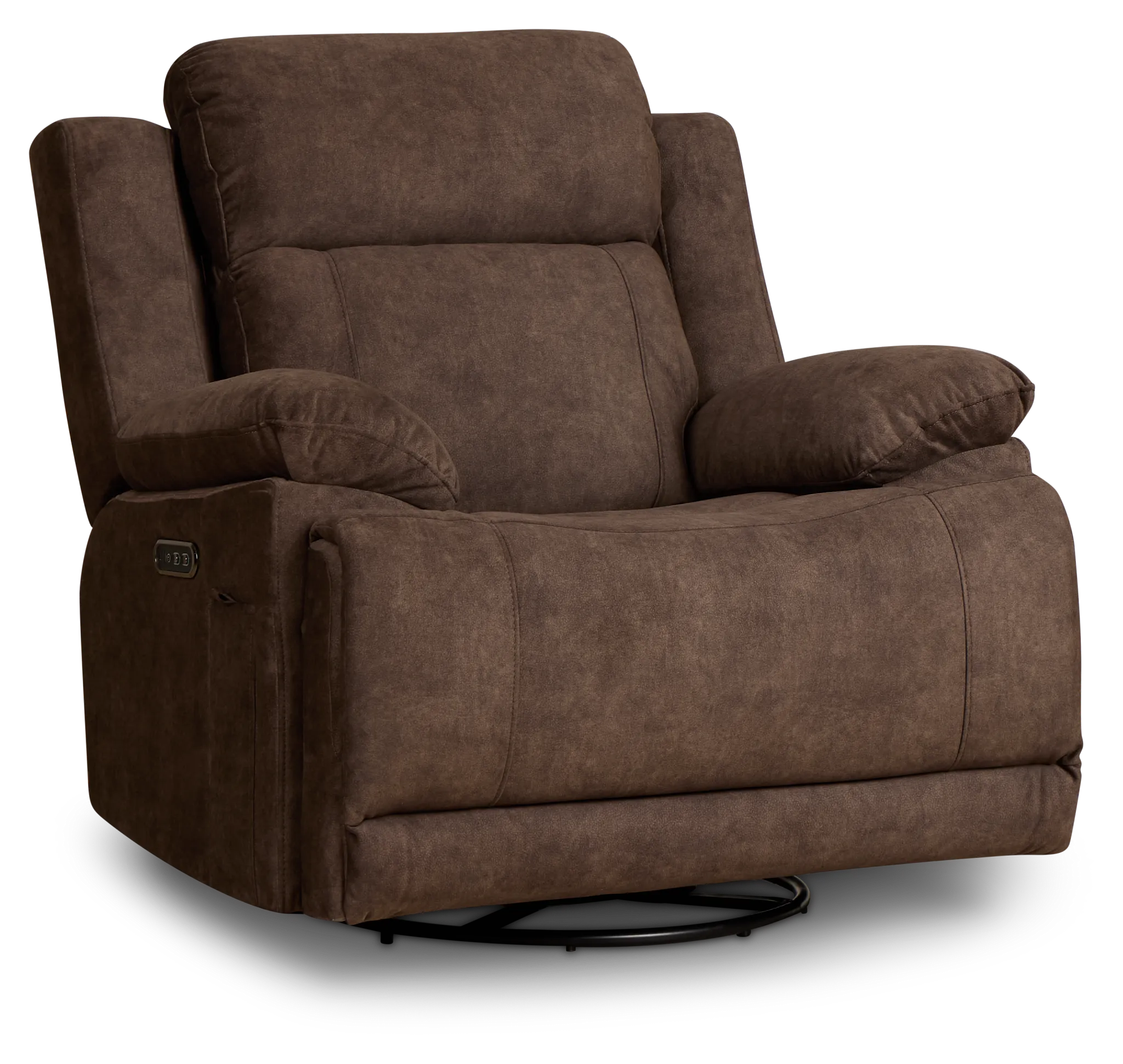 Benson Brown Micro Power Swivel Glider Recliner