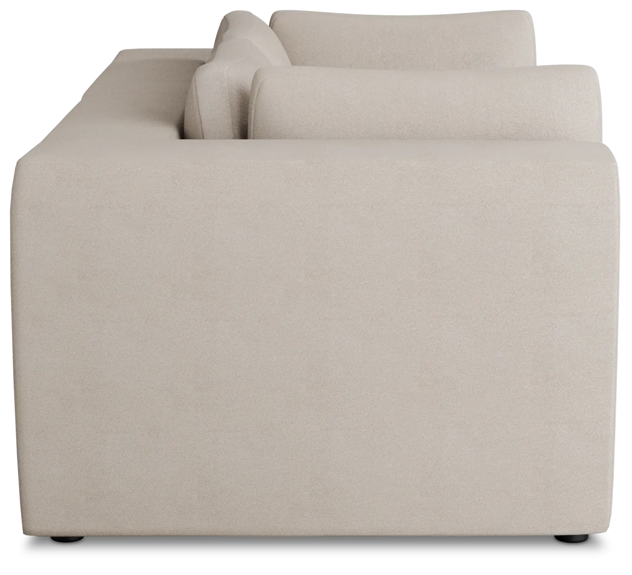 Destin Sutton Beige Fabric 2 Piece Modular Sofa