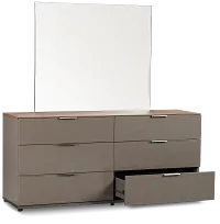 Palermo Two-tone Dresser & Mirror