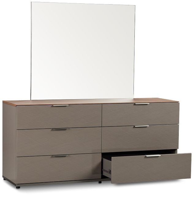 Palermo Two-tone Dresser & Mirror
