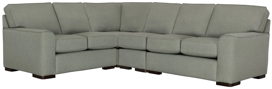 Austin Green Fabric Medium Two-arm Sectional
