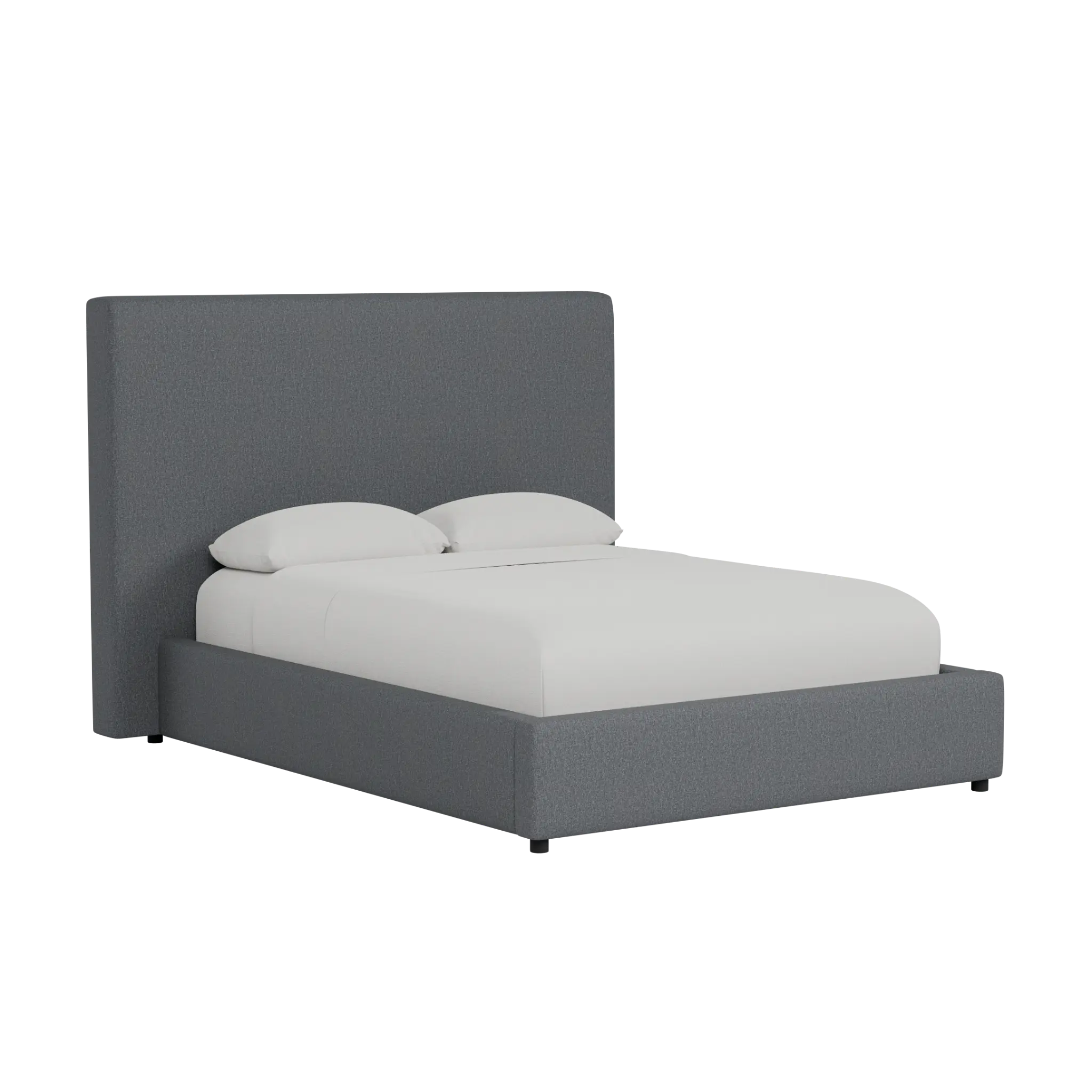 Grayton Delray Dark Gray 54" Upholstered Platform Bed Grayton Delray Dark Gray 54" Upholstered Platform Bed