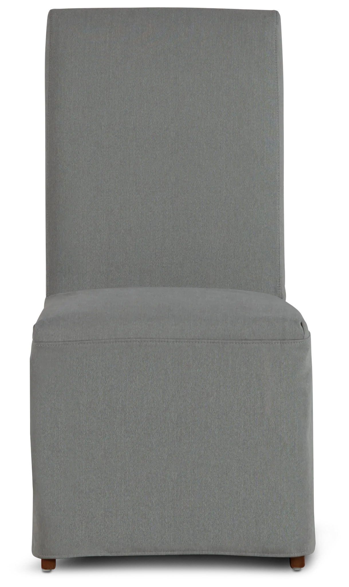Destination Light Gray Long Slipcover Chair With Medium-tone Leg Destination Light Gray Long Slipcover Chair With Medium-tone Leg